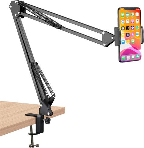 metal long arm mobile phone holder bracket|universal cell phone holder clamp.